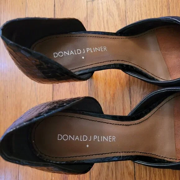 Donald J Pliner 7M Black‎ Pointed Toe Pumps Heels D'Orsay TRYNA - Picture 8 of 8